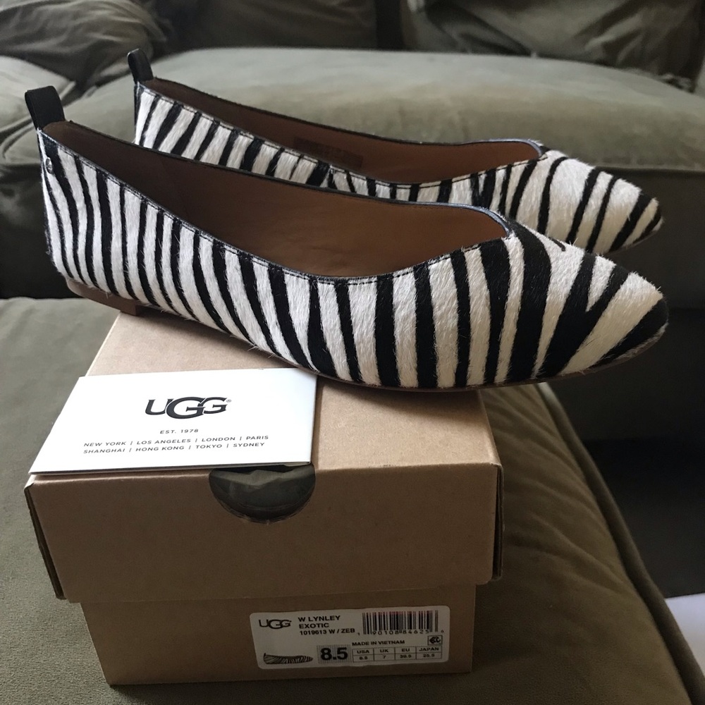 Ugg Lynley Zebra flats size 8.5
